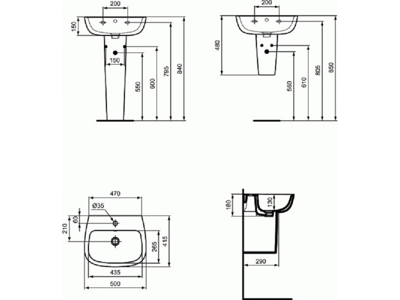 Купить Полупьедестал под раковину Ideal Standard Esedra, T282901