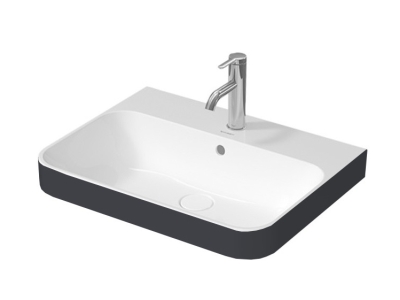 Раковина Duravit Happy D.2 Plus 2360606100 60 x 46 см, антрацит матовый/белый
