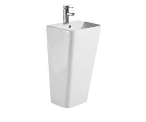 Раковина CeramaLux Серия N G-302 44 x 38 x 83.5 см напольная, прямоугольная, белый