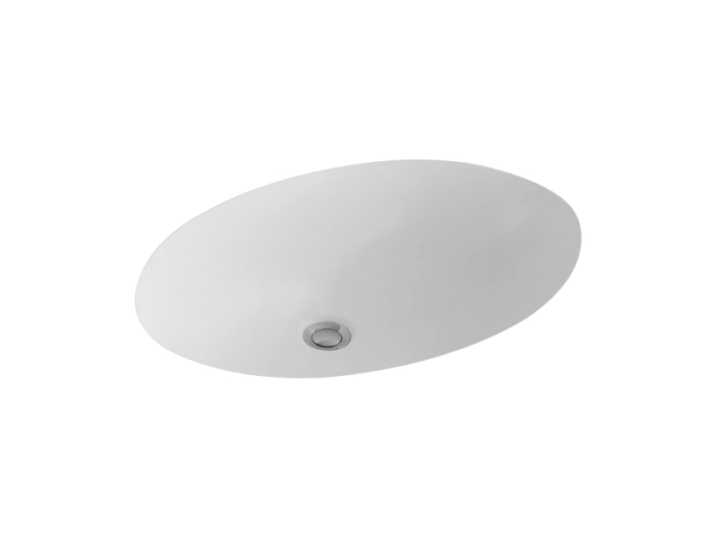 Купить Раковина Villeroy&Boch Evana, 61.5 x 41.5 см, встраиваемая снизу, с переливом, альпийский белый, покрытие CeramicPlus, 614400R1
