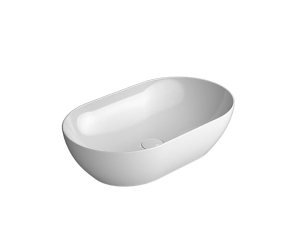 Раковина GSI Pura накладная, 60 x 37 см, белый глянцевый, 883411