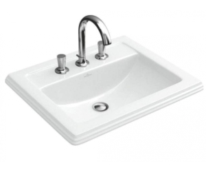 Раковина Villeroy&Boch Hommage, 63 х 52,5 см, альпийский белый, встраиваемая, CeramicPlus, с переливом,710263R1