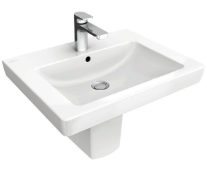 Раковина Villeroy&Boch Subway 2.0, подвесная, альпийский белый, 55 х 44 см, 7113