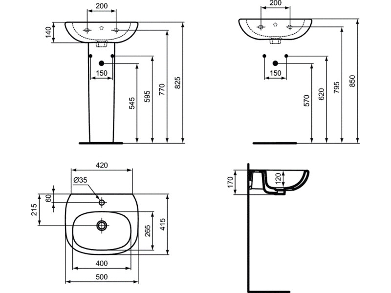 Купить Раковина Ideal Standard Tesi T009401 50 см