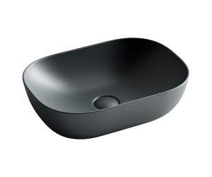 Раковина Ceramica Nova Element накладная, 45.5 х 32.5 см, темный антрацит матовый, CN6009MDH