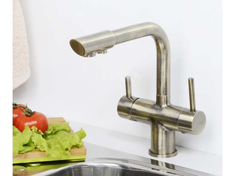 Купить Смеситель WasserKRAFT A8037 для кухни под фильтр, светлая бронза