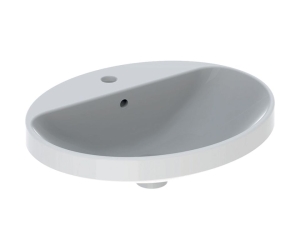 Раковина Geberit Variform 500.720.01.2 55 x 45 см овальная, с переливом, с отверстием под смеситель