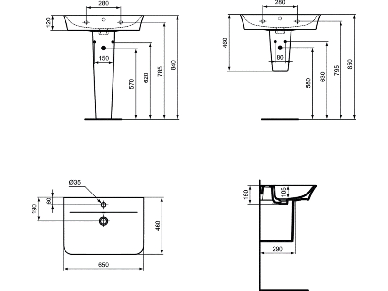 Купить Пьедестал Ideal Standard Connect Air E074901