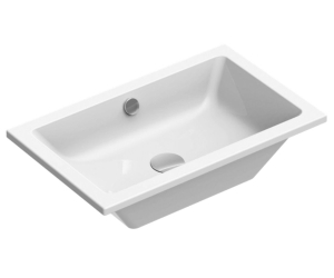 Раковина GSI Kube X, встраиваемая сверху, 60 x 37 см, белый глянцевый, 895311