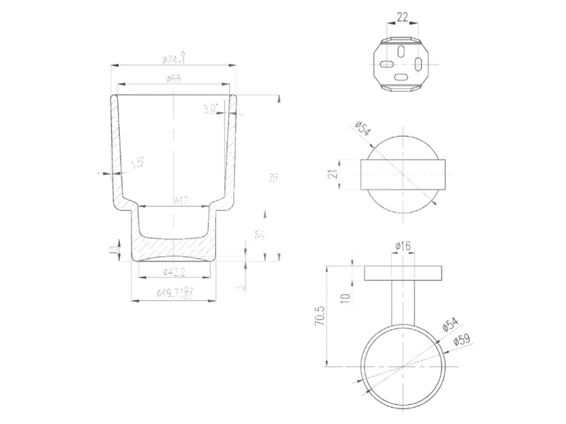 Купить Стаканчик настенный Villeroy&Boch TVA15101800061