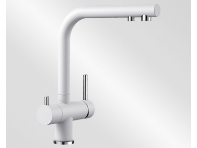 Кухонный смеситель Blanco Fontas II Silgranit 525141 под фильтр питьевой воды, белый