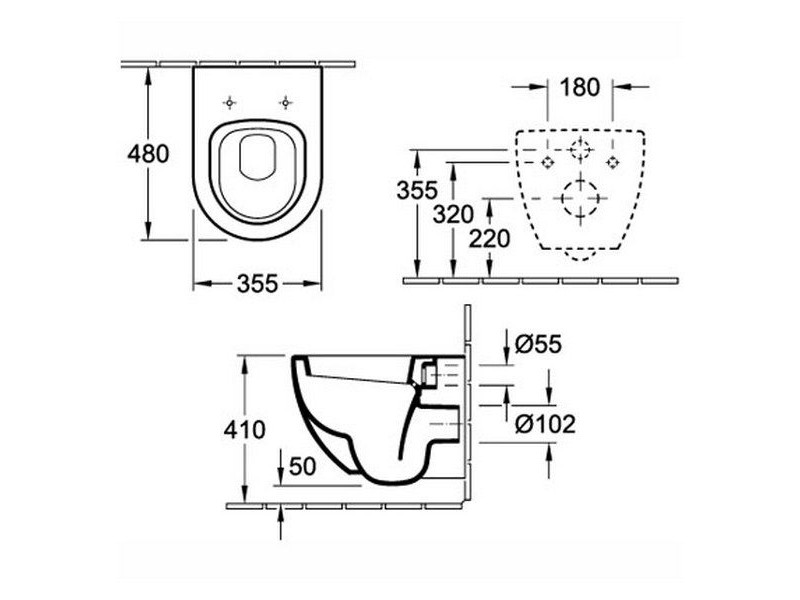 Купить Подвесной унитаз Villeroy&Boch Subway 660410R1