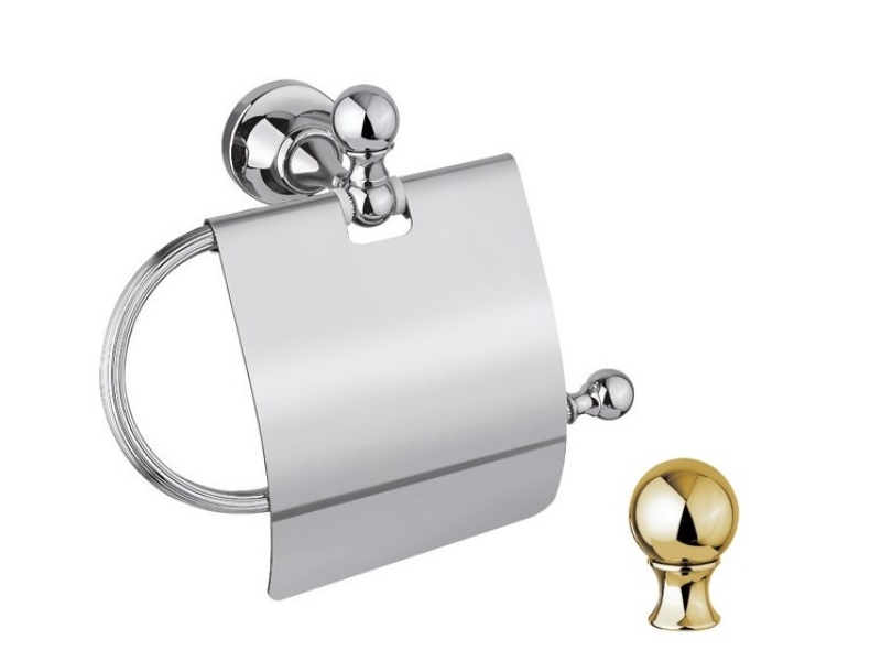 Купить Бумагодержатель Cezares Olimp TRH-01-Sw цвет хром, ручки Swarovski
