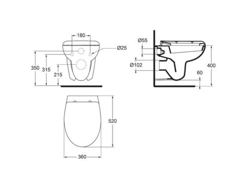 Купить Подвесной унитаз Vidima СЕВА ДУО (BOX) (Seva Duo) W730361 цвет-белый