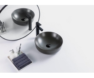 Раковина BelBagno BB1315-H311 накладная 41 х 41 х 13 см, цвет серый матовый