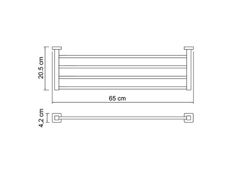 Купить Полка для полотенец WasserKRAFT Lippe, K-6511