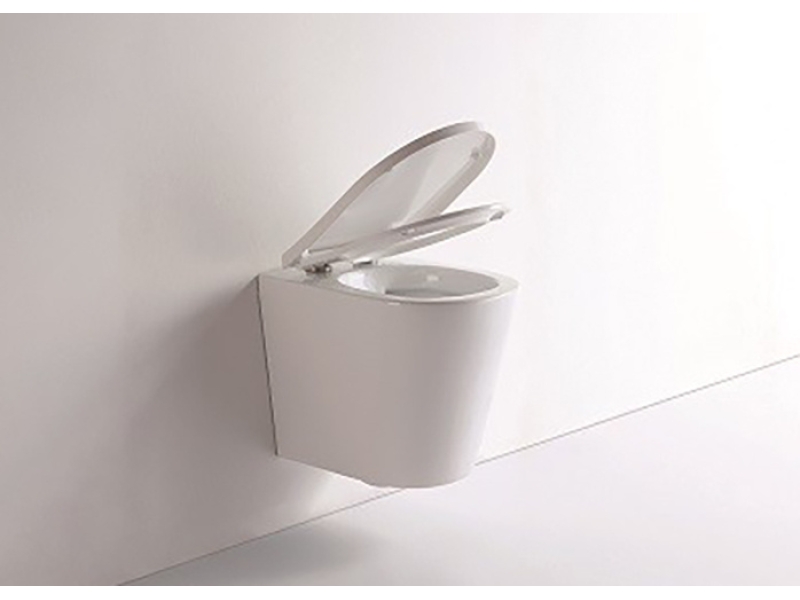 Купить Подвесной унитаз CeramaLux NS 5178 36 x 51.5 x 37 см безободковый, сиденье ультратонкое, Soft Close, крышка микролифт