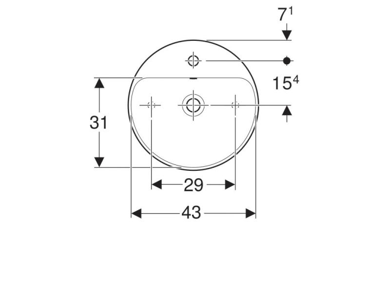 Купить Раковина Geberit Variform 500.769.01.2, 45 x 45 см, белая