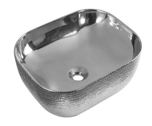 Раковина CeramaLux Серия NC D1302H009 накладная, серебро