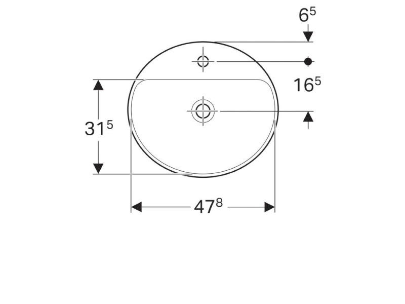 Купить Раковина Geberit Variform 500.714.01.2, 50 x 45 см, белая