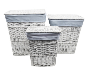 Корзина для белья WasserKraft Lippe, маленькая, с крышкой, WB-450-S