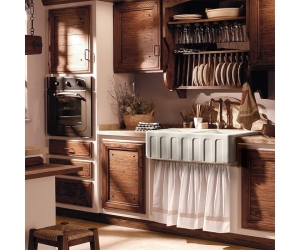 Раковина кухонная Kerasan Hannah Surrey 80 x 47 см, 2 чаши, керамика, цвет белый, 545001