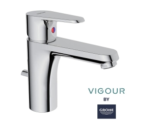 Смеситель для раковины Grohe Vigour 75140326, с донным клапаном, хром