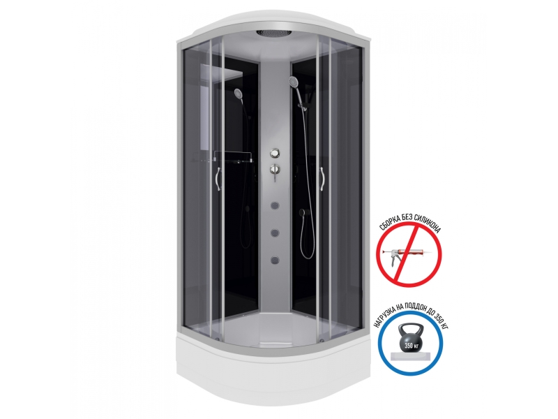 Купить Душевая кабина Niagara NG-3502-14G, 100 x 100 см с гидромассажем