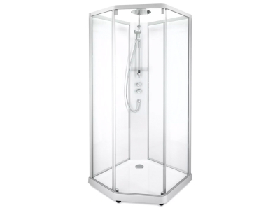 Душевая кабина Ido Showerama 10-5 Comfort 90 х 90 см, стекло прозрачное, профиль серебристый, 131.401.202.302