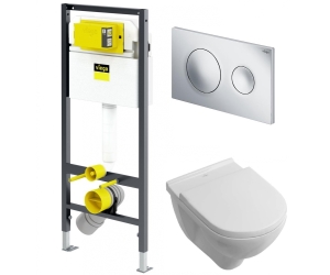 Инсталляция Viega 792855, с унитазом Villeroy&Boch O.novo 5660H101, сиденье микролифт, комплект