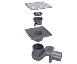 Душевой трап RGW Shower Drain SDR-14, 11 х 11 см, решетка хром, 47211411-01