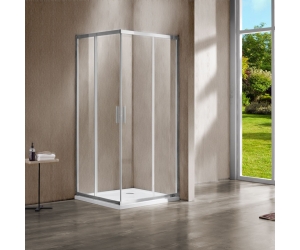 Душевой уголок Vincea Garda VSS-1G8090CL, 90 x 80 см, прямоугольный, дверь раздвижная, стекло прозрачное, хром
