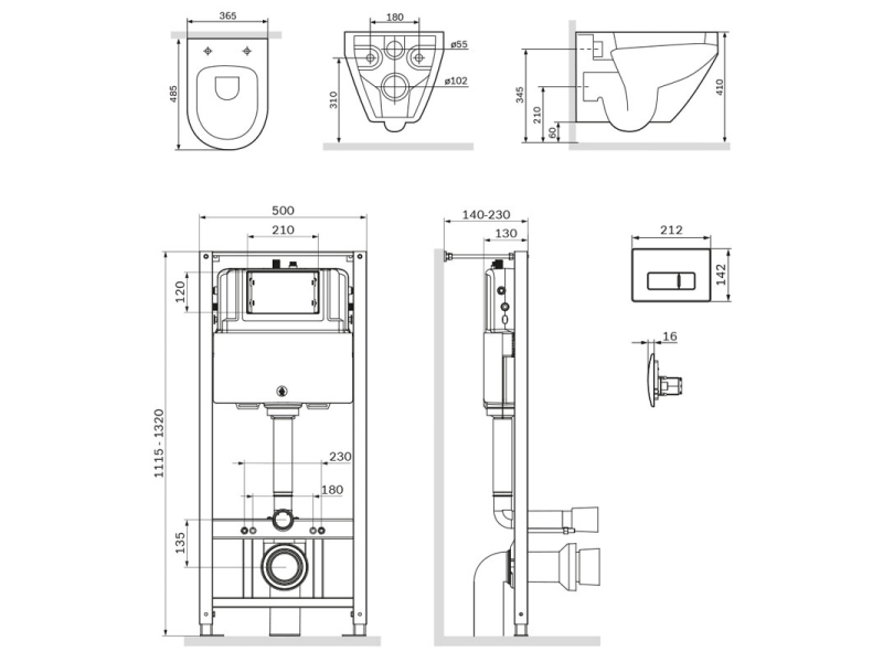 Купить Инсталляция Am.Pm Spirit V2.0, IS48051.701700 с безободковым унитазом Spirit V2.0 FlashClean, клавиша Pro M глянцевый хром, крышка микролифт