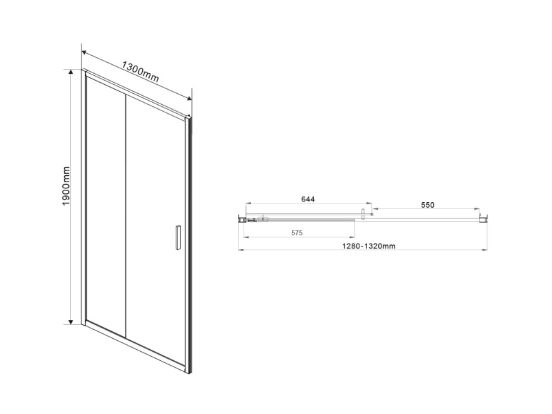 Купить Душевая дверь Vincea Garda VDS-1G130CLB, 130 см, раздвижная, стекло прозрачное, черный