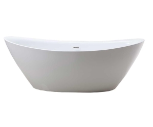 Ванна акриловая Vincea VBT-203, 180 x 85 см, слив-перелив в комплекте, белый