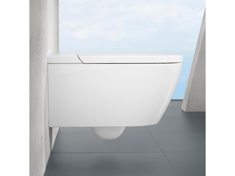 Купить Унитаз подвесной Villeroy&Boch Viclean V0E100R1 альпийский белый, с функцией биде