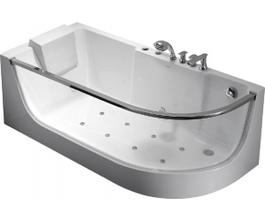 Аэромассажная акриловая ванна Gemy G9227 Milk SPA L, 165 х 80 х 58 см