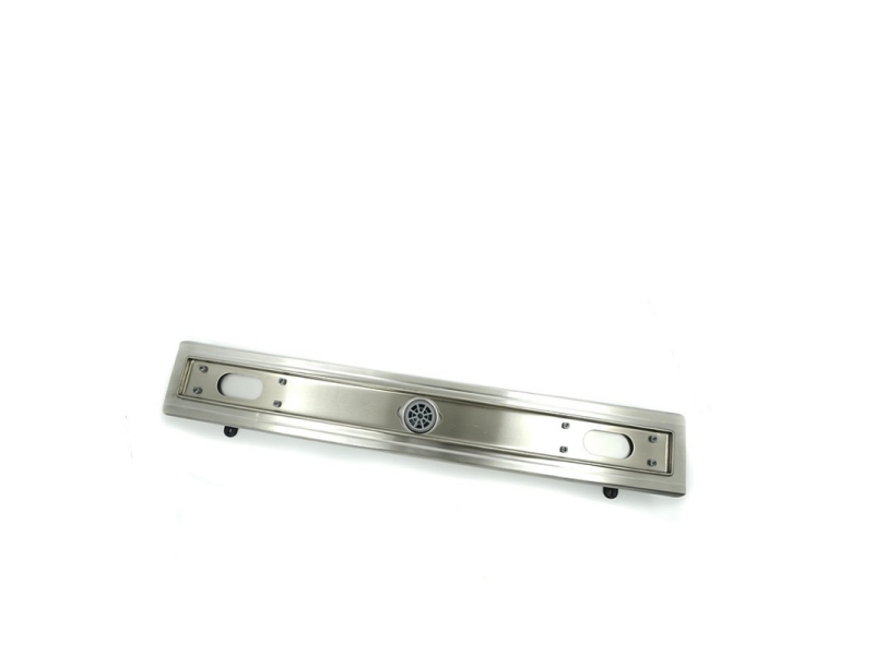 Купить Дренажный канал Timo Basic Steel 80 см с решеткой STRIP, цвет сталь, BSSG-80 S50Rb
