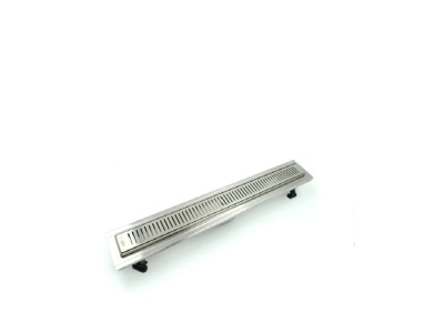 Дренажный канал Timo Basic Steel 80 см с решеткой STRIP, цвет сталь, BSSG-80 S50Rb