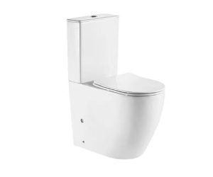 Унитаз компакт Ceramalux безободковый, крышка микролифт, белый, 1289A