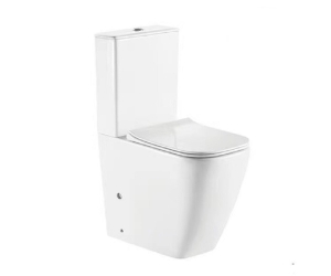 Унитаз компакт Ceramalux безободковый, крышка микролифт, белый, 1288A