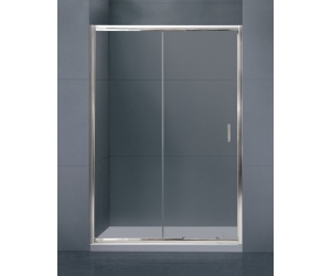 Душевая дверь в нишу BelBagno UNO, 155 х 185 см, стекло прозрачное/рифлёное, профиль хром