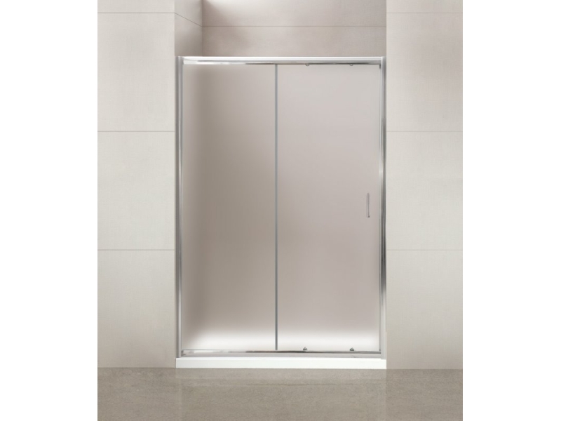 Купить Душевая дверь в нишу BelBagno UNO, 155 х 185 см, стекло прозрачное/рифлёное, профиль хром
