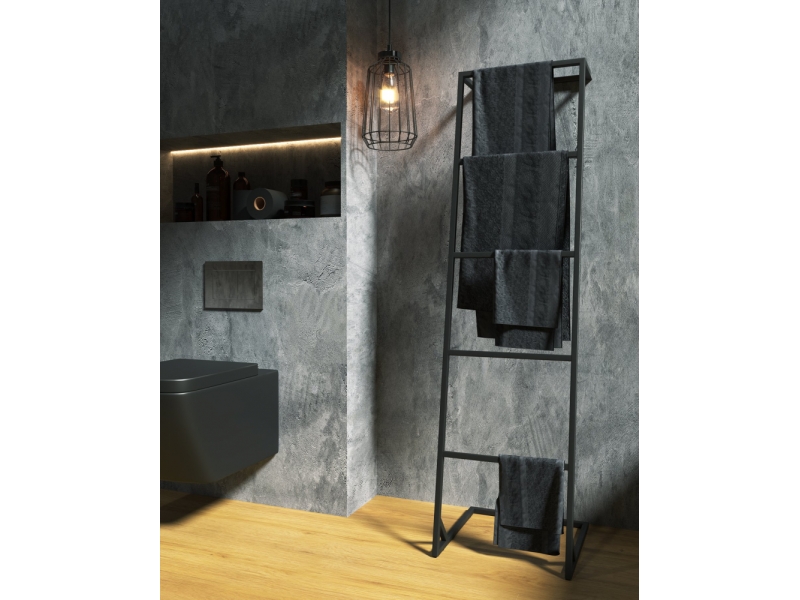 Купить Полотенцедержатель 1Marka Loft 35 напольный, черный, Ц0000012508