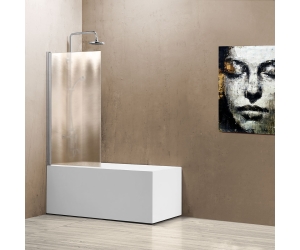 Душевая шторка на ванну Vincea VSB-11800CH 80 x 140 см, распашная, стекло шиншилла, хром