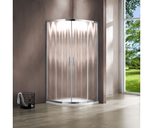 Душевой уголок Vincea Garda VSQ-1G900CH, 90 x 90 см, четверть круга, дверь раздвижная, стекло шиншилла, хром