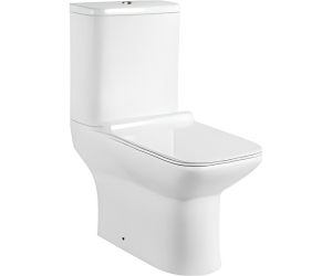 Унитаз компакт Ceramalux безободковый, крышка микролифт, белый, WK-9125