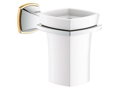 Держатель со стаканом Grohe Grandera 40626IG0, хром/золото
