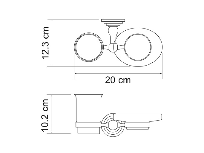 Купить Держатель стакана и мыльницы WasserKRAFT Ammer, K-7026