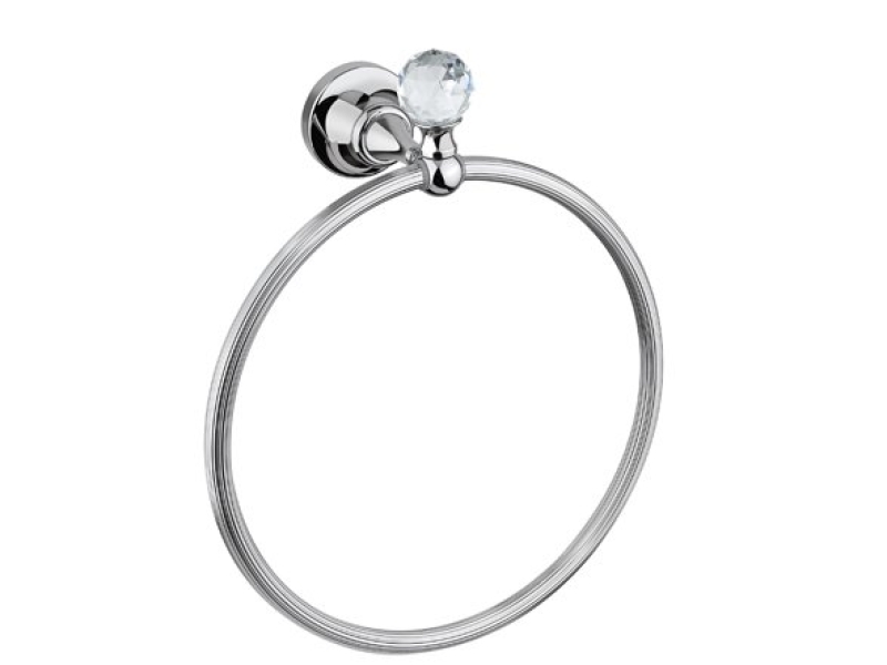 Купить Полотенцедержатель кольцо Cezares Olimp RN-01-Sw цвет хром, ручки Swarovski